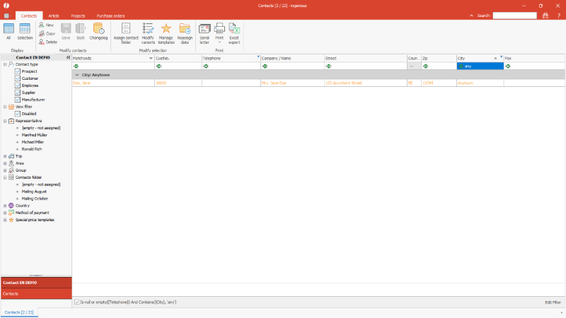 Click to Enlarge Auto filter row