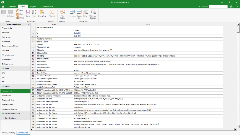 Click to Enlarge Compatibility view of a part list that was imported from a previous ingenious version