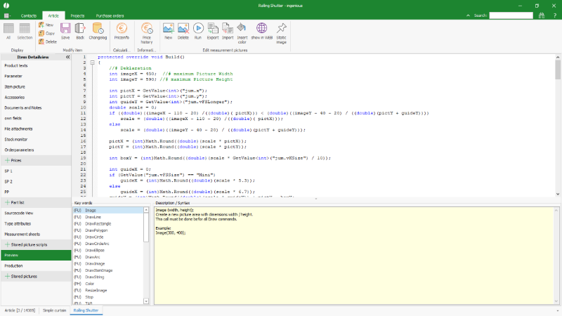 Click to Enlarge Picture script in a partlist