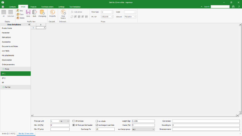 Click to Enlarge Simple price view