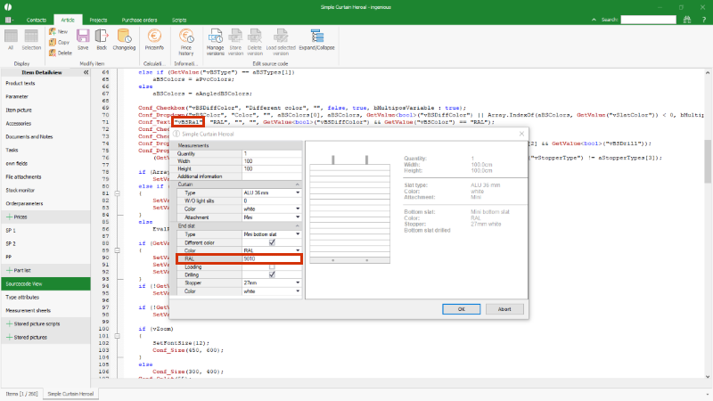Determination of the BOM variable