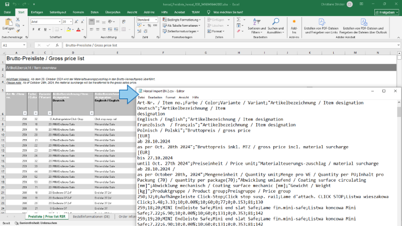 Converting the xlsx file to a csv file