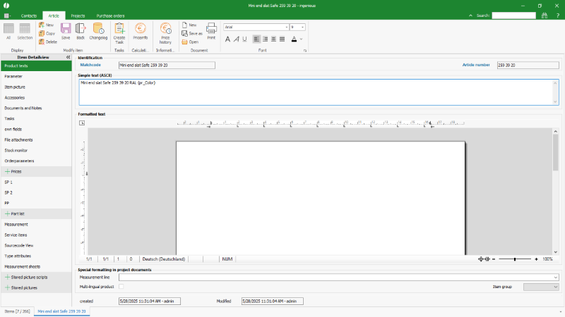 Article text with print variable