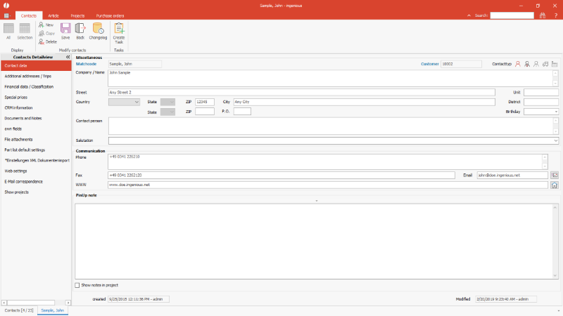 Click to Enlarge Detail view of contact module