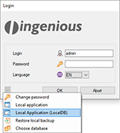 Login to local application