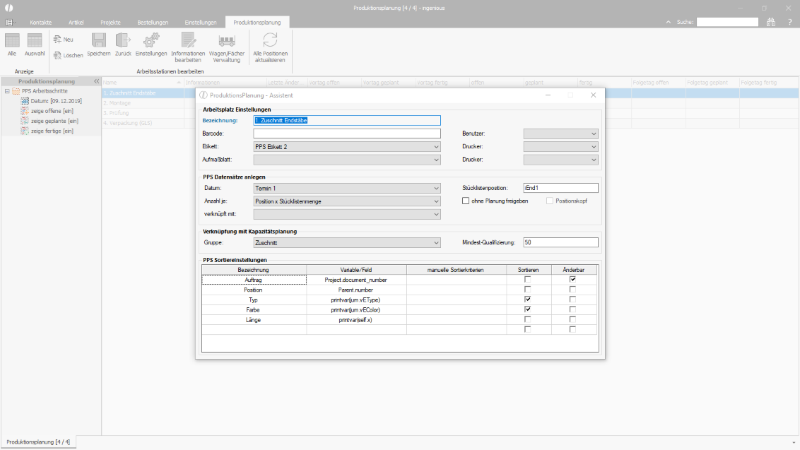 Click to Enlarge Konfigurationsdetails einer Arbeitsstation