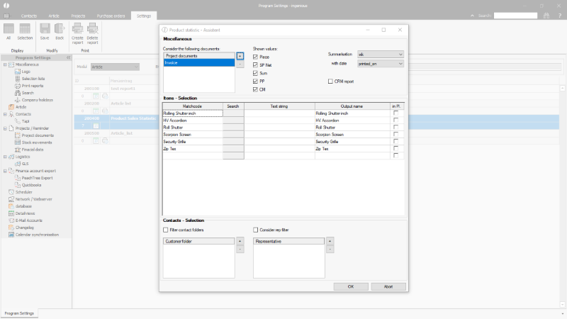 Click to Enlarge Article statistic assistant