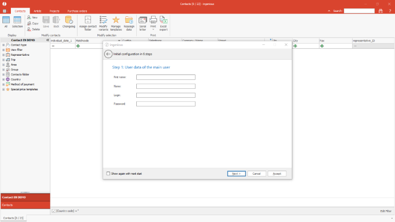 Click to Enlarge Initial configuration assistant