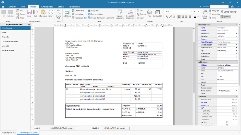 Click to Enlarge Resolving the placeholders in the project