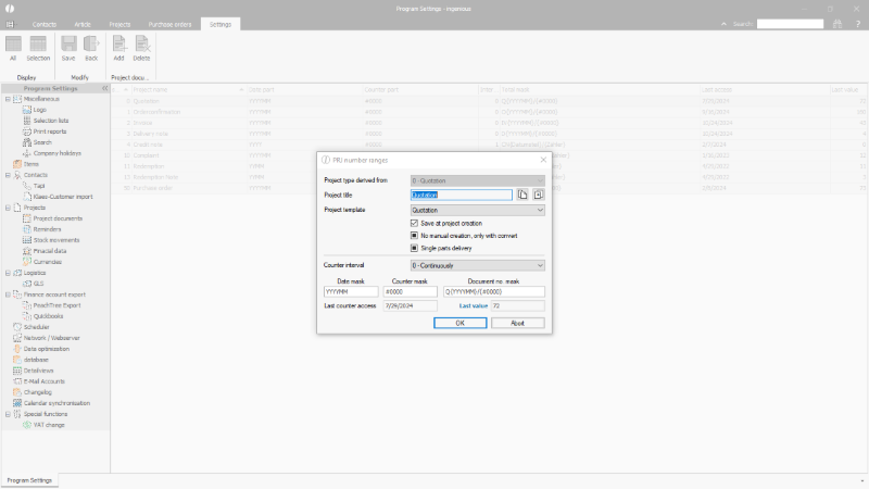 Click to Enlarge Creation of a project document