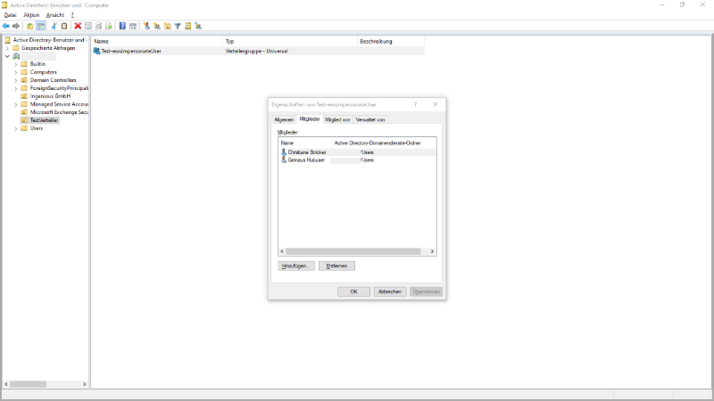 Click to Enlarge Impersonated users
