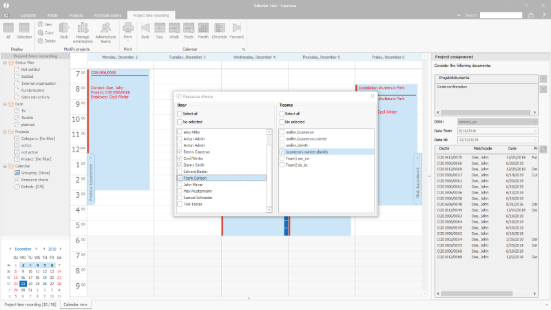 Click to Enlarge Selection of the resources to be displayed