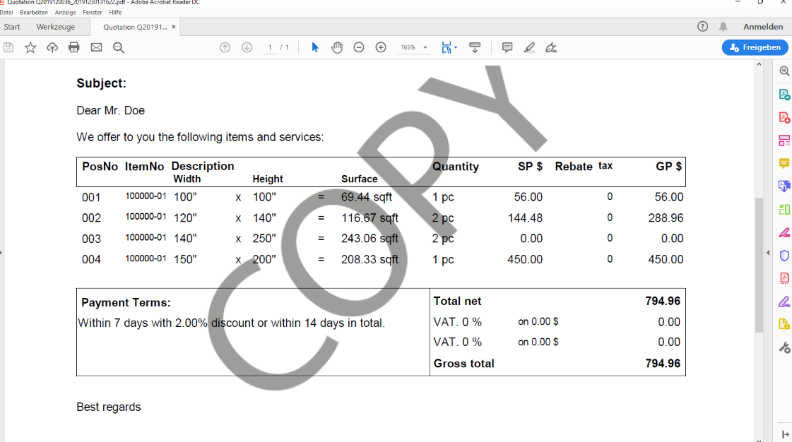 Inserted Watermark in a PDF