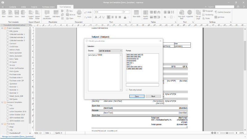 Click to Enlarge Calculation in a placeholder