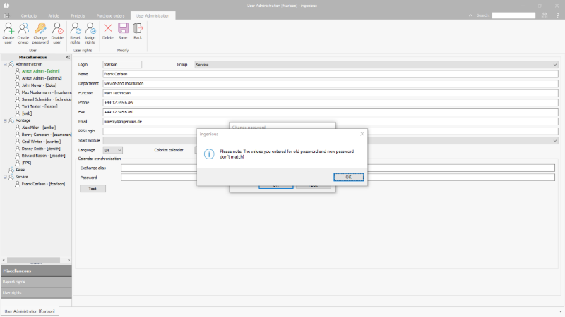 Click to Enlarge Validation of password entry