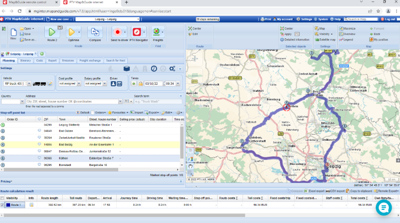 Click to Enlarge To PTV Map&Guide internet exported stations